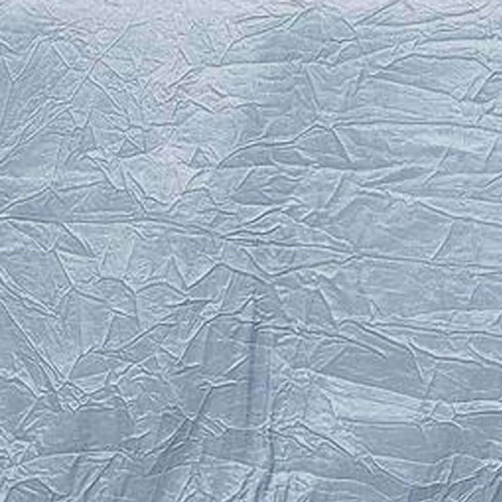Taffeta 90"x90" Table Overlay Square Tablecloth Dusty Blue - Accordion Crinkle Table Cover