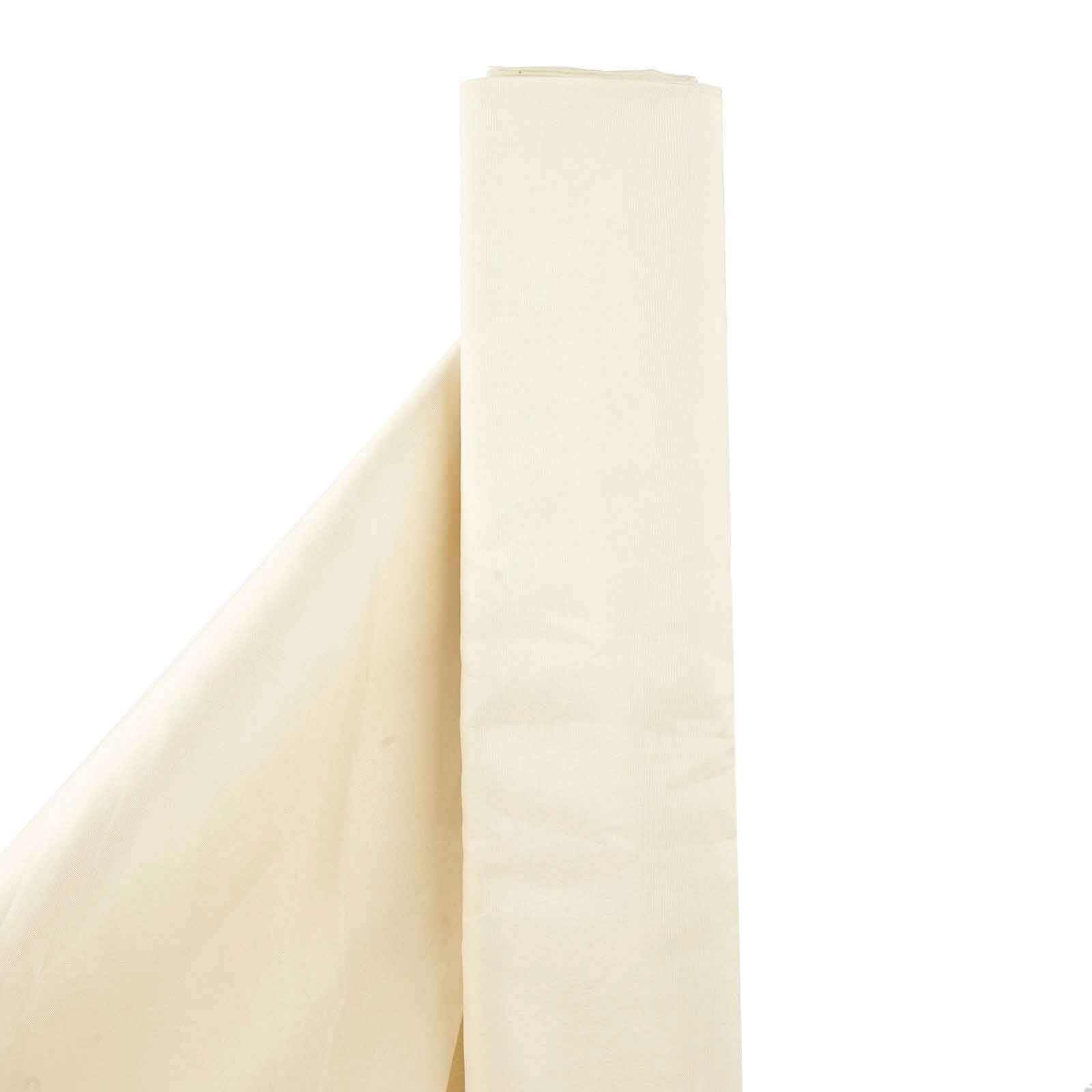 54"x10 Yards Beige Polyester Fabric Bolt, DIY Craft Fabric Roll