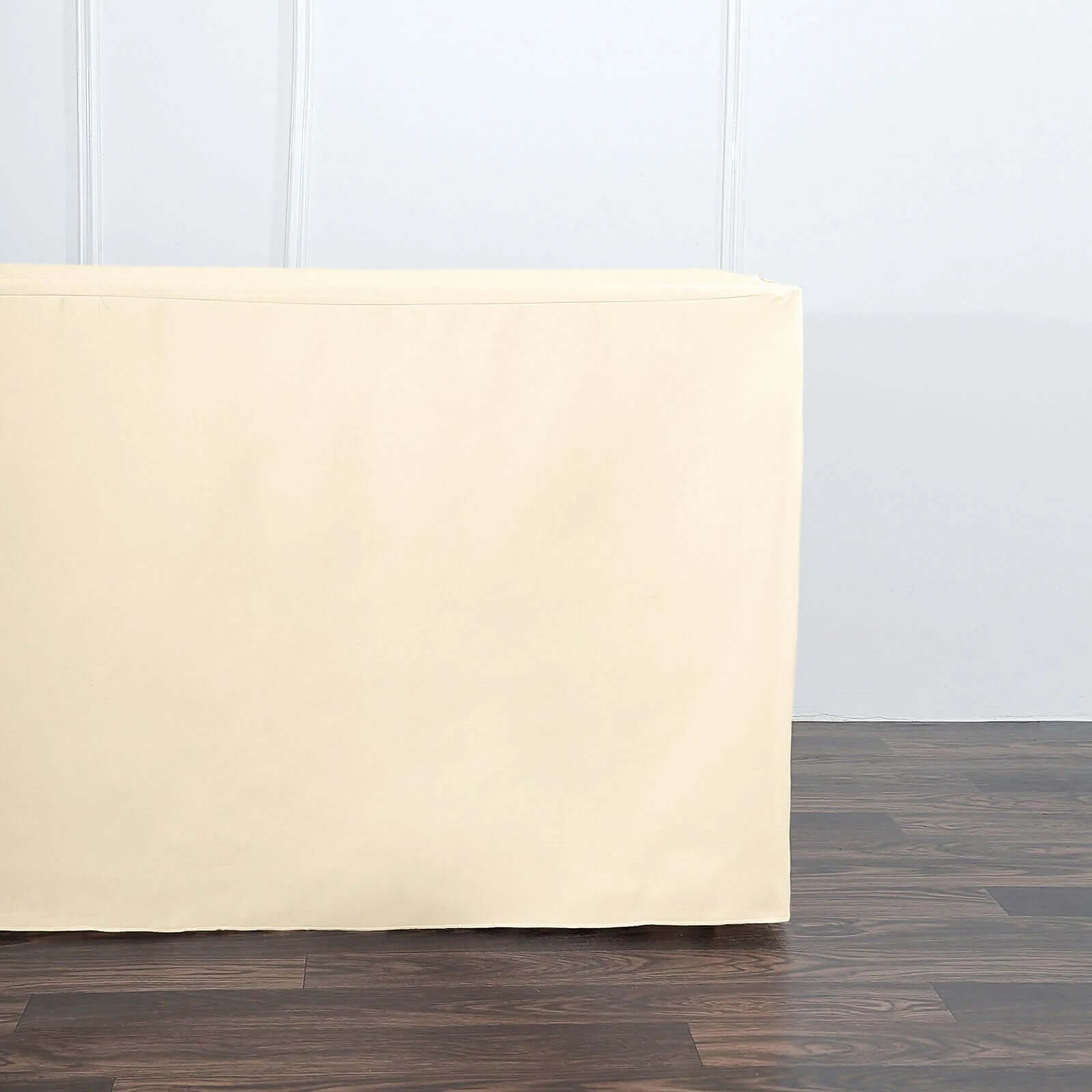 Fitted Polyester 72"x30" Rectangle Tablecloth Beige - Durable Table Cover