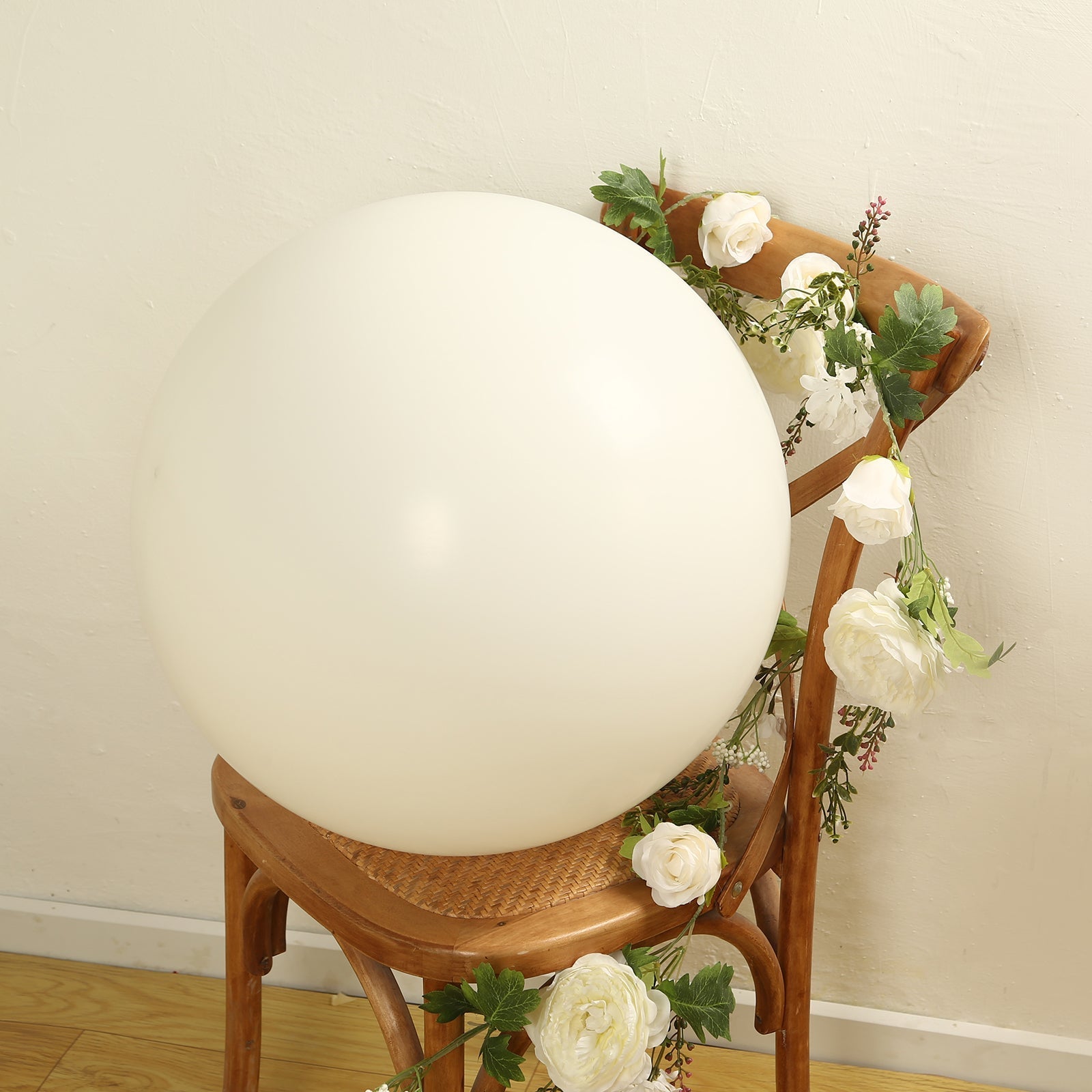 5 Pack Large Off White Biodegradable Balloons, 36" Thickened Extra Strong Eco-friendly Latex Helium Party Balloons