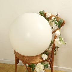 5 Pack Large Off White Biodegradable Balloons, 36" Thickened Extra Strong Eco-friendly Latex Helium Party Balloons