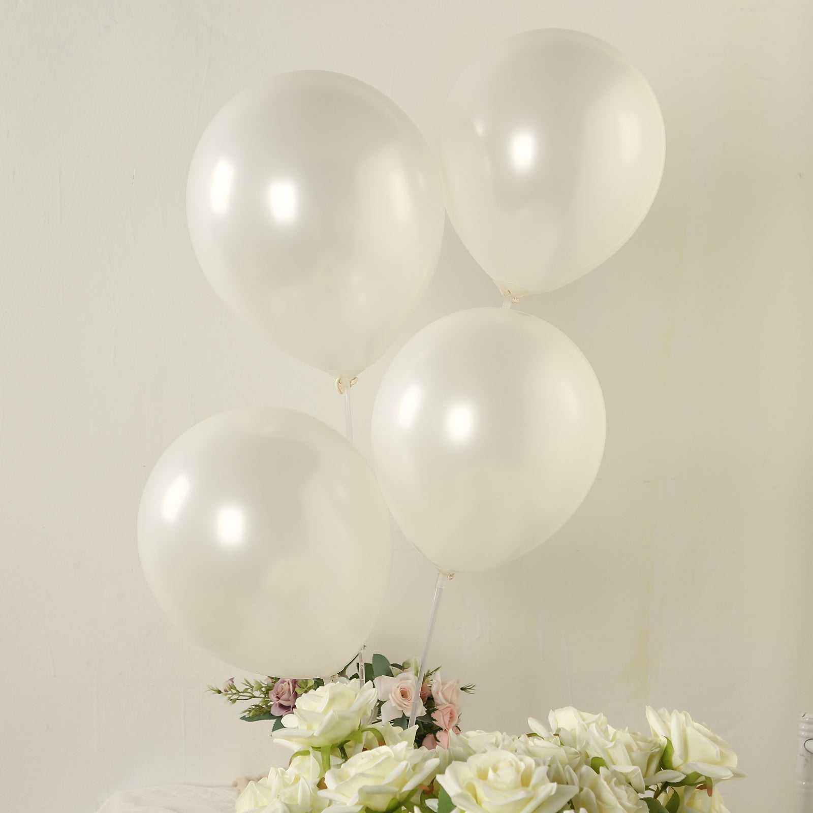 50 Pack White Biodegradable Balloons, 12" Thickened Extra Strong Eco-friendly Latex Helium Party Balloons