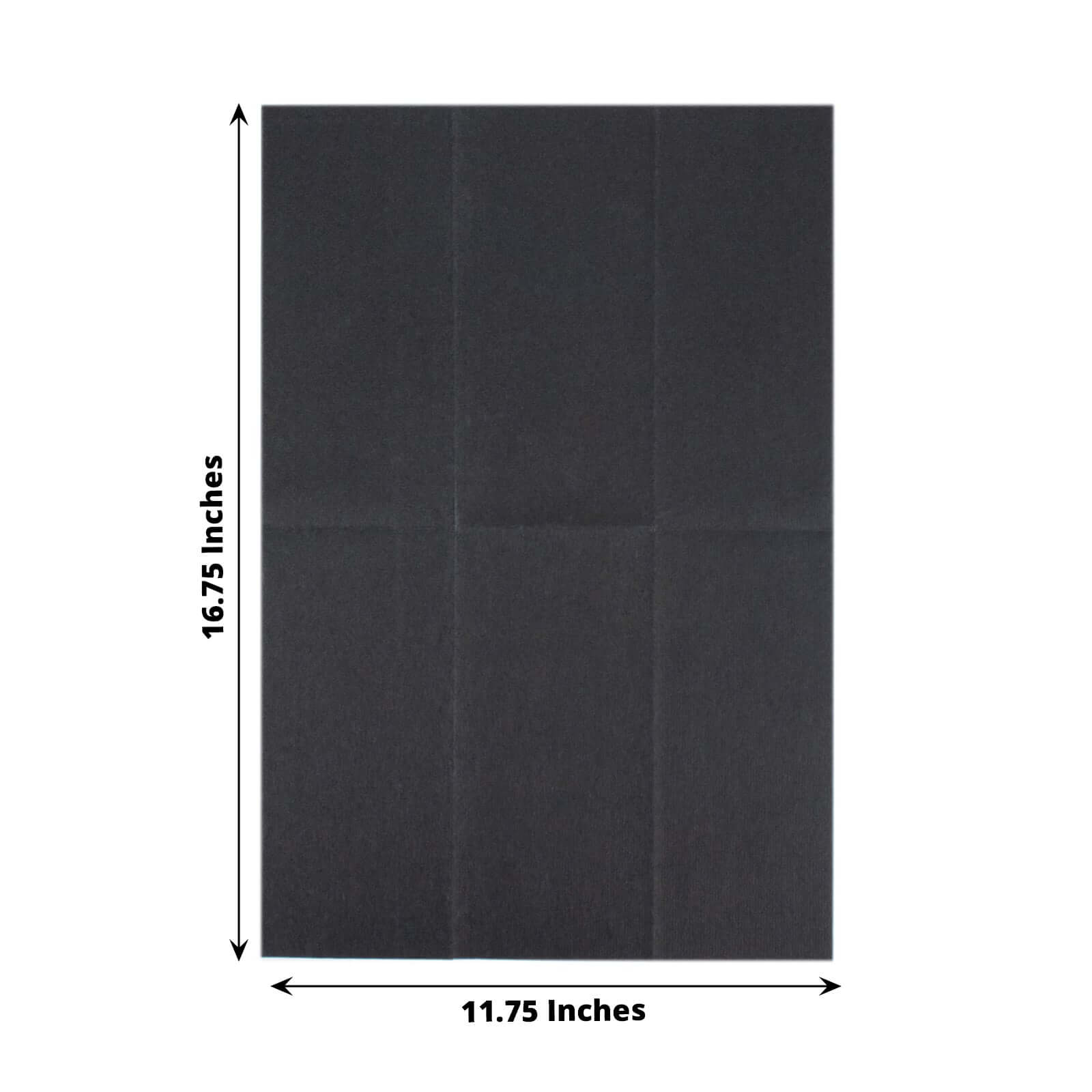 20-Pack Paper Linen-Like Napkins Black - Disposable Hygienic Airlaid Guest Towels 8.5"x4"