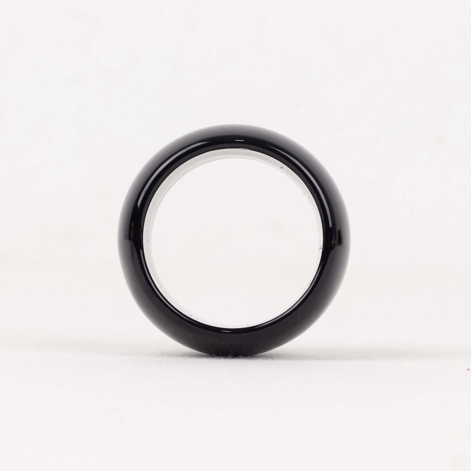4 Pack Shiny Metallic Black Acrylic Napkin Rings