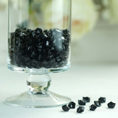 400 Pcs Acrylic Ice Bead Vase Fillers Mini Black - Chic DIY Craft Crystals for Wedding Centerpieces & Table Styling