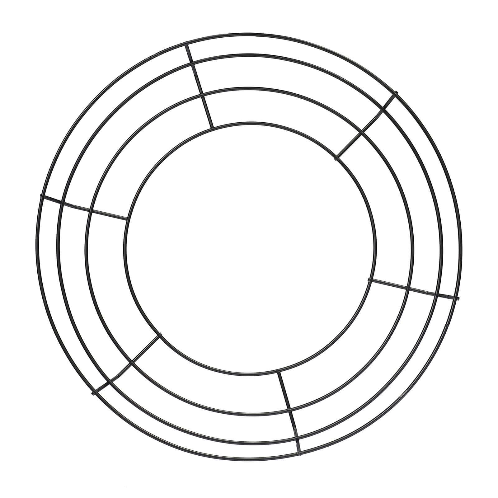 14" Black Metal Wire Wreath Frame, Wreath Ring