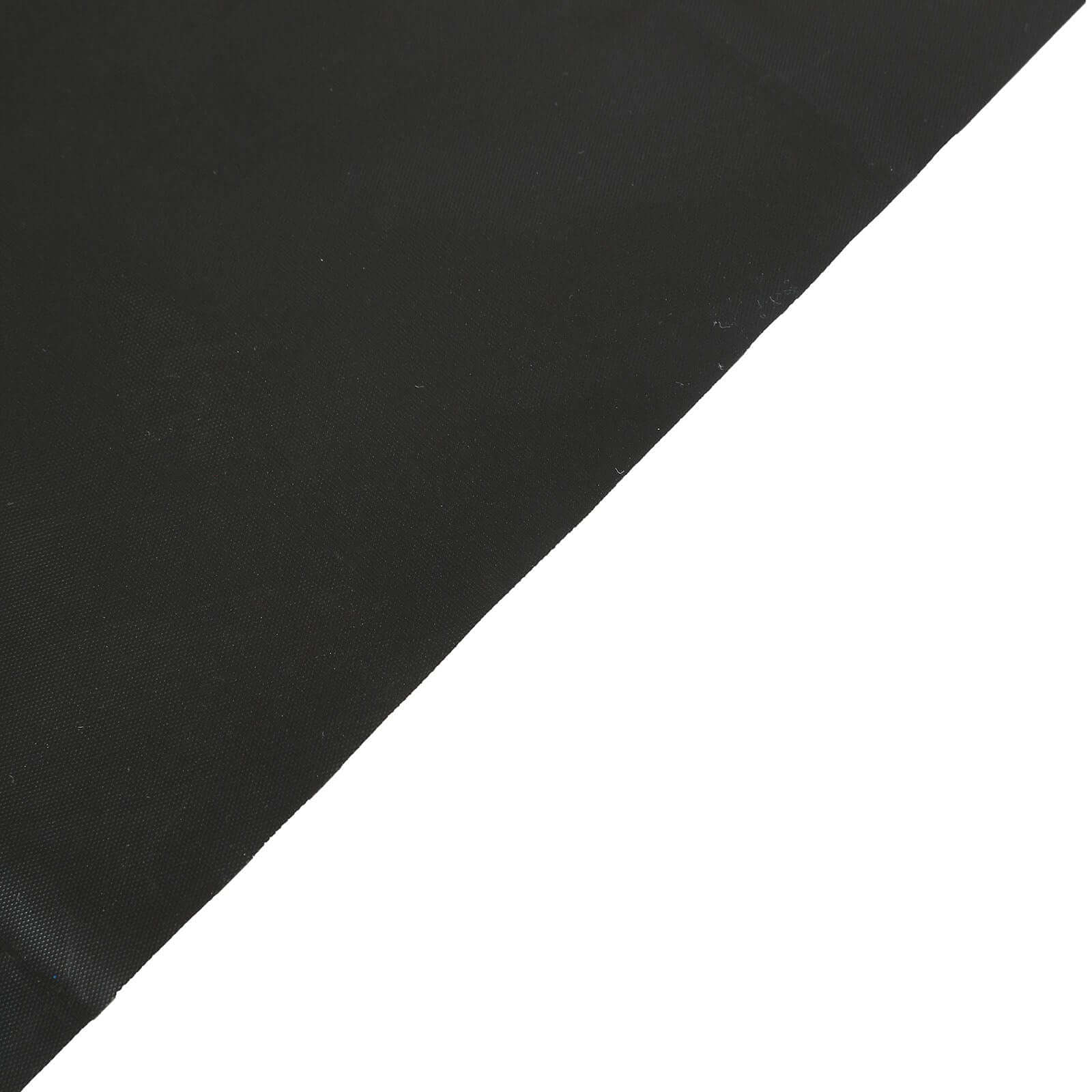 Plastic Table Skirt Black Ruffled - Durable Disposable Skirt for Events 14ft