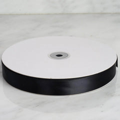 100 Yards 7 8" Black Single Face Decorative Satin Ribbon