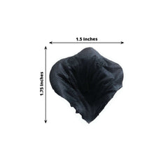 500-Pack Rose Petals Round Design Black Silk Confetti - Decorative Scatters for Tables and Floors
