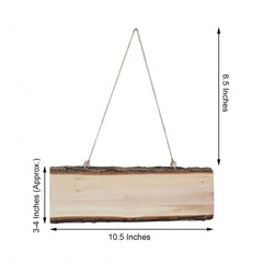 2 Pack 10"x4" Natural Blank Hanging DIY Wood Sign, Rectangle Wood Plaques