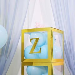 4-Pack Stickers Banner Custom Alphabet "Z" Design Gold - Text Stick-On Decorative Letters 5"