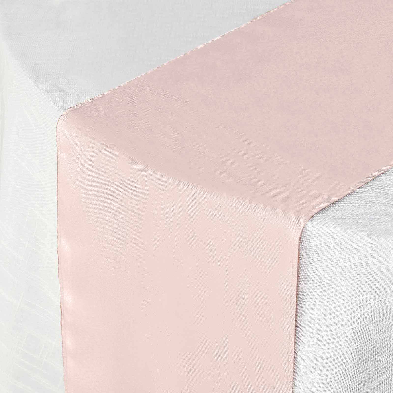 Polyester 12"x108" Table Runner Blush - Durable & Wrinkle-Resistant Table Decor