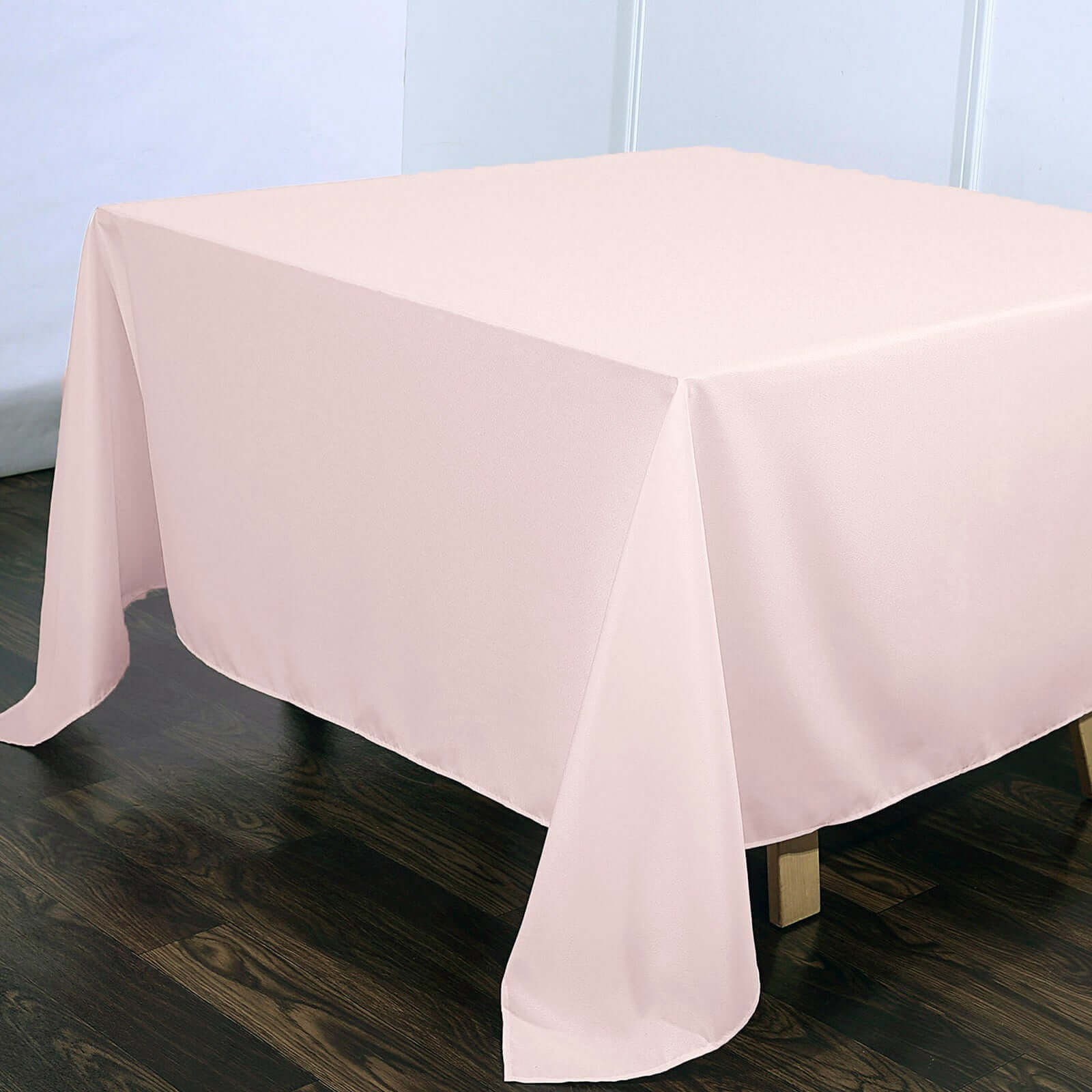 Polyester Square 70"x70" Tablecloth Blush - Wrinkle-Resistant & Durable Table Cover