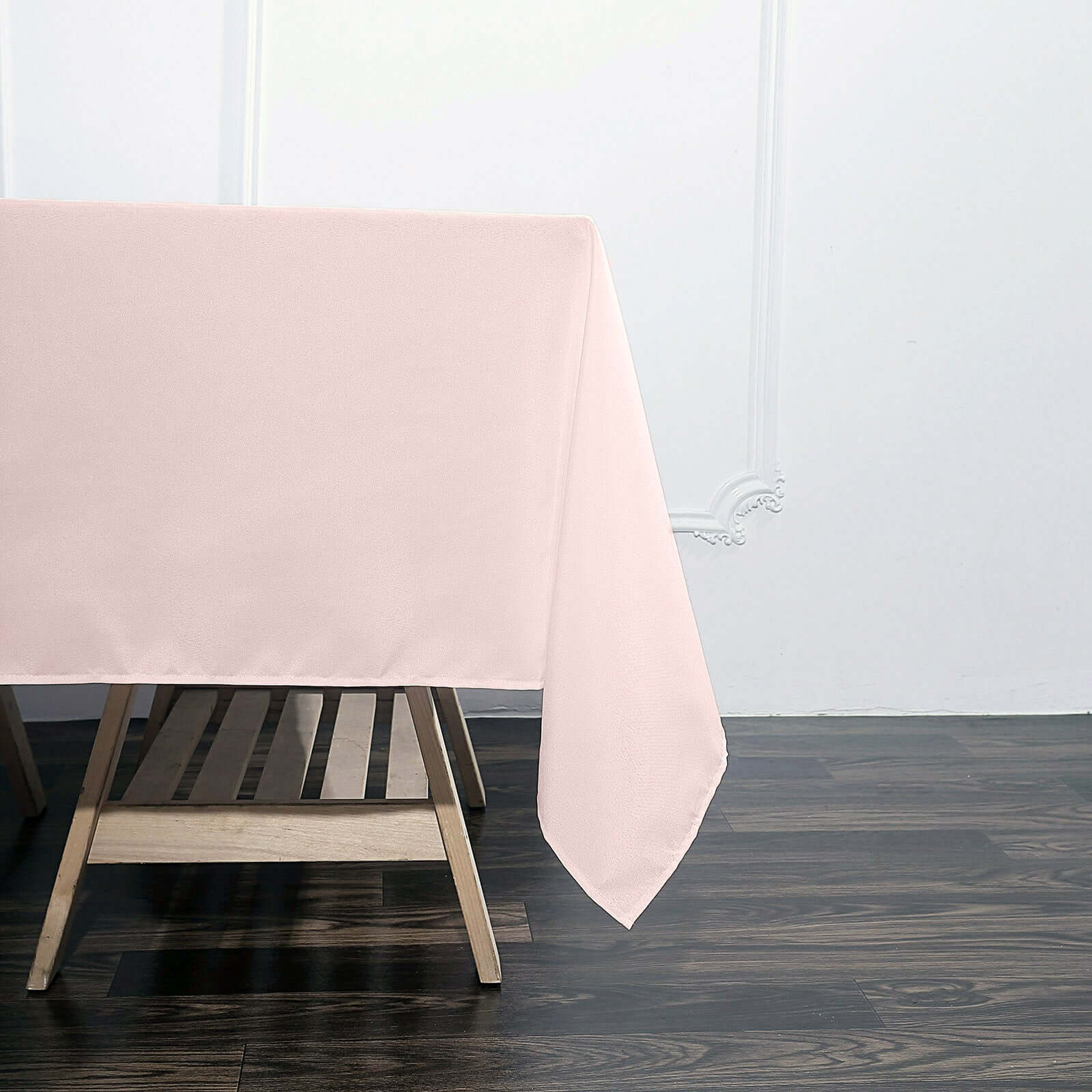 Polyester Square 70"x70" Tablecloth Blush - Wrinkle-Resistant & Durable Table Cover