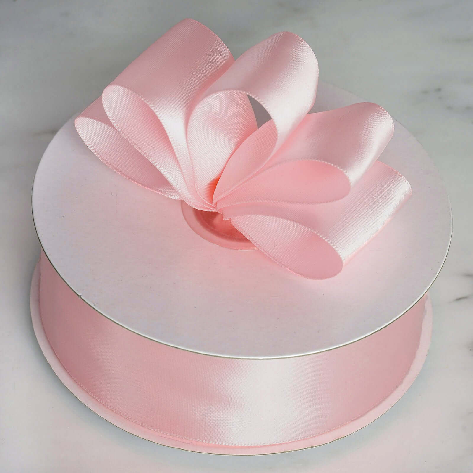 50 Yards 1.5" Blush Single Face Decorative Satin Ribbon