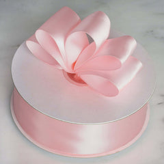 50 Yards 1.5" Blush Single Face Decorative Satin Ribbon