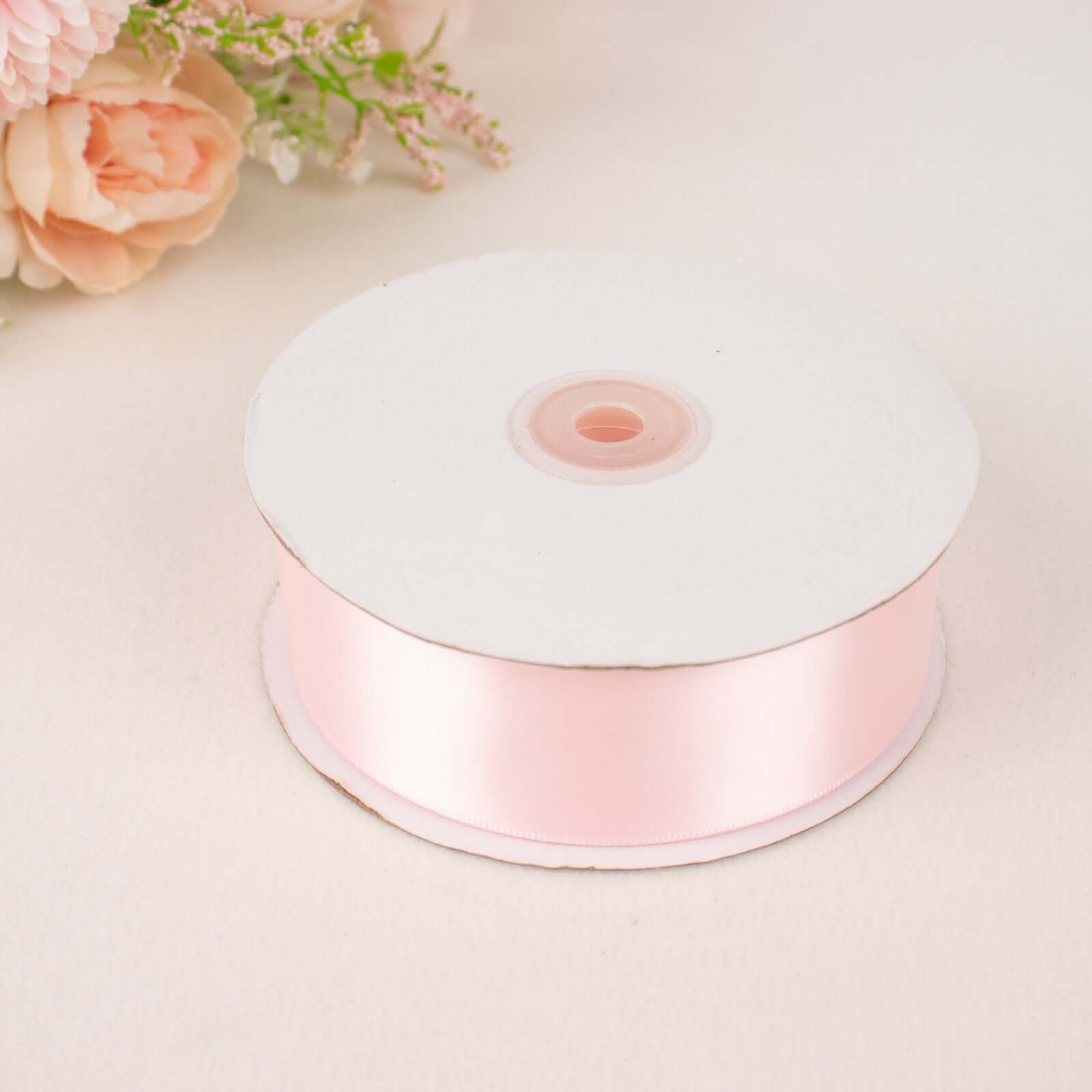 50 Yards 1.5" Blush Single Face Decorative Satin Ribbon