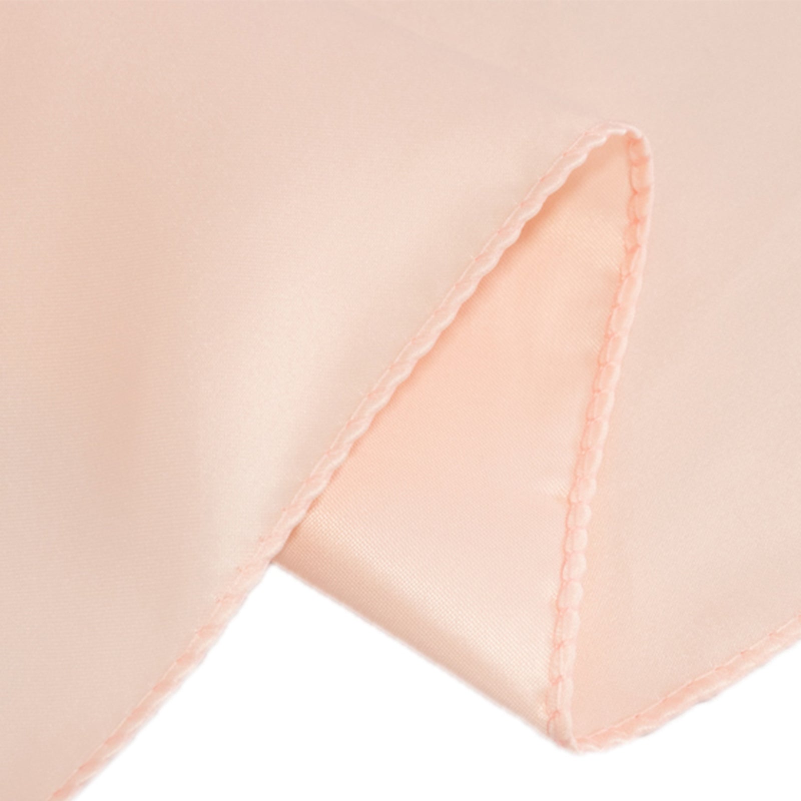 Lamour Satin 72"x72" Table Overlay Square Tablecloth Blush - Smooth Finish Table Topper