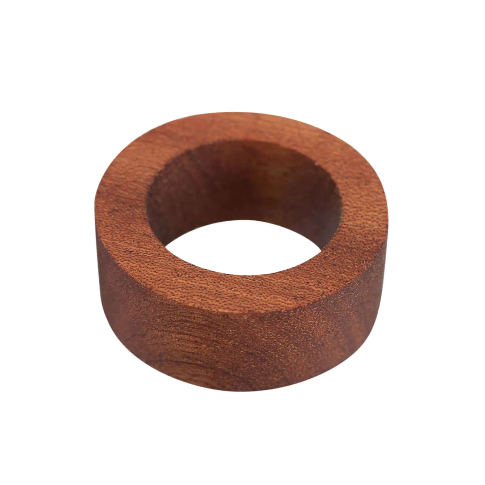 4 Pack 1.75" Cinnamon Brown Rustic Hardwood Farmhouse Napkin Rings, Boho Napkin Holder Wood Slices