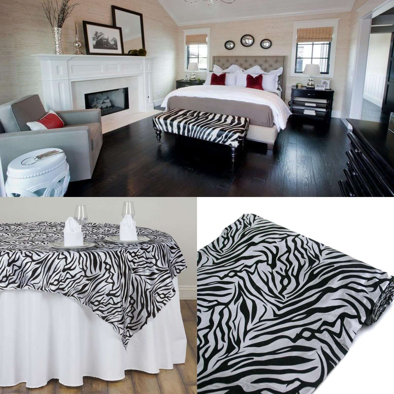54"x10 Yards Eggplant Zebra Animal Print Taffeta Fabric Roll