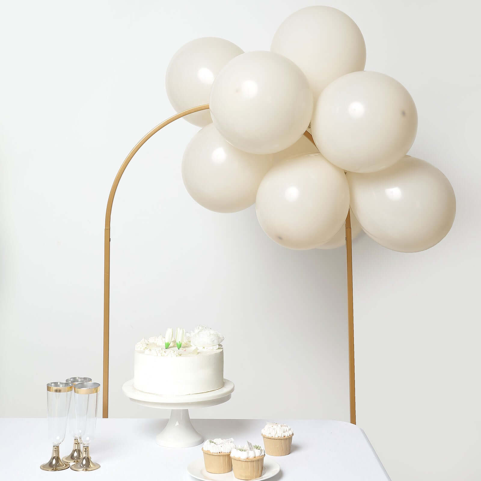 25 Pack 12" Matte Pastel Beige Helium Air Latex Party Balloons