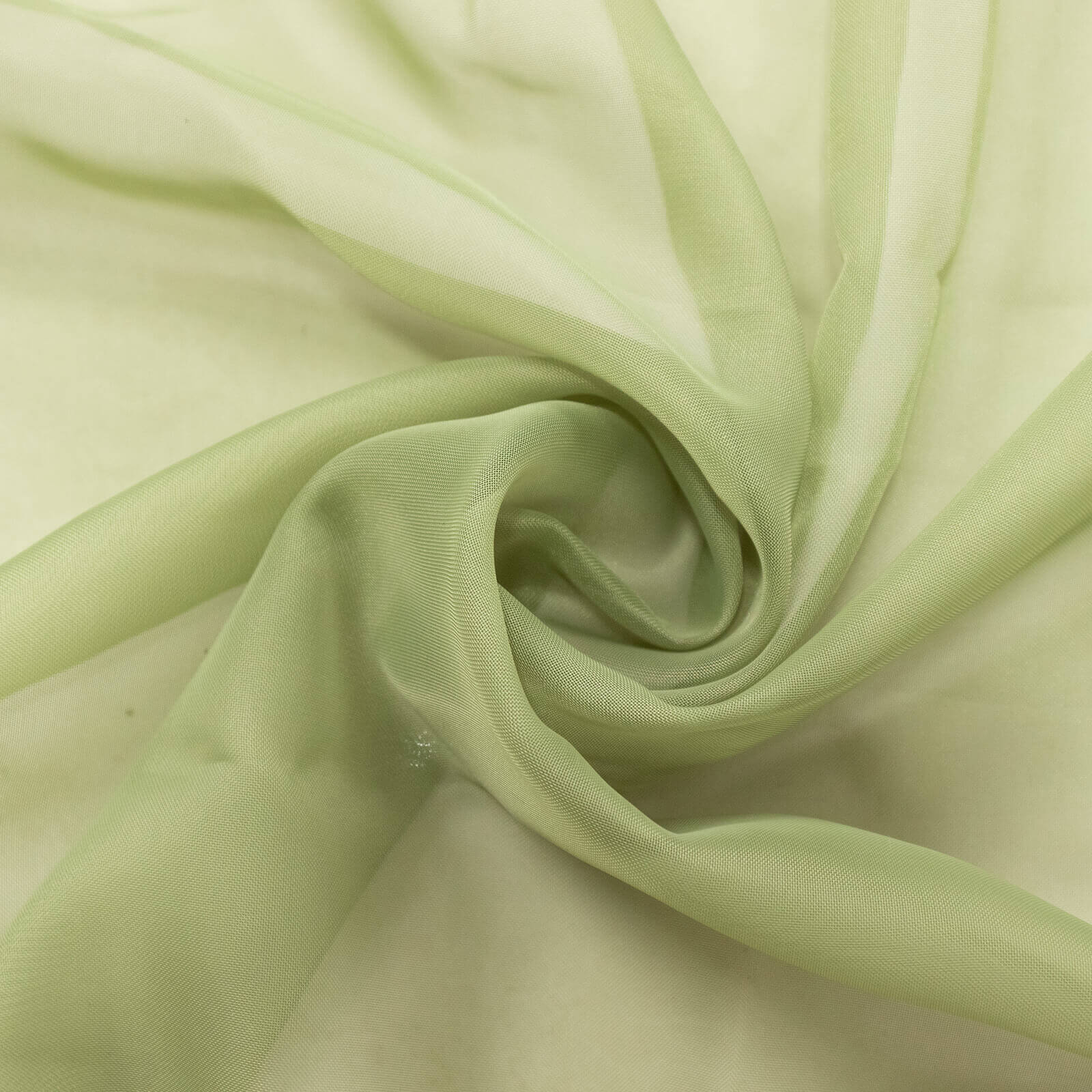 5ftx14ft Premium Dusty Sage Green Chiffon Curtain Panel, Durable Flame Resistant Backdrop Ceiling Drapery With Rod Pocket