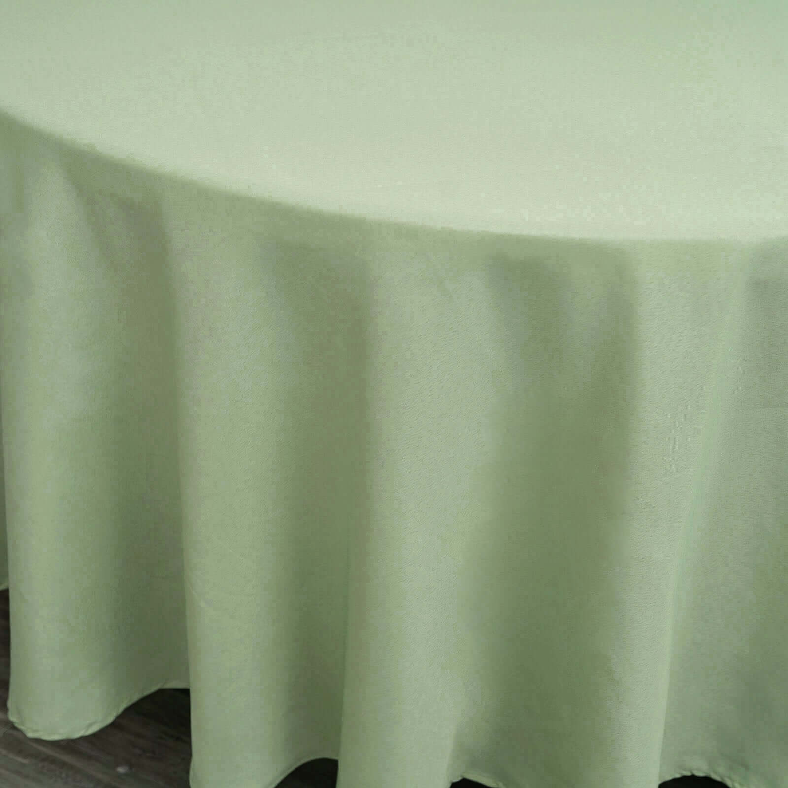 Polyester 108" Round Tablecloth Sage Green - Wrinkle-Resistant Table Cover