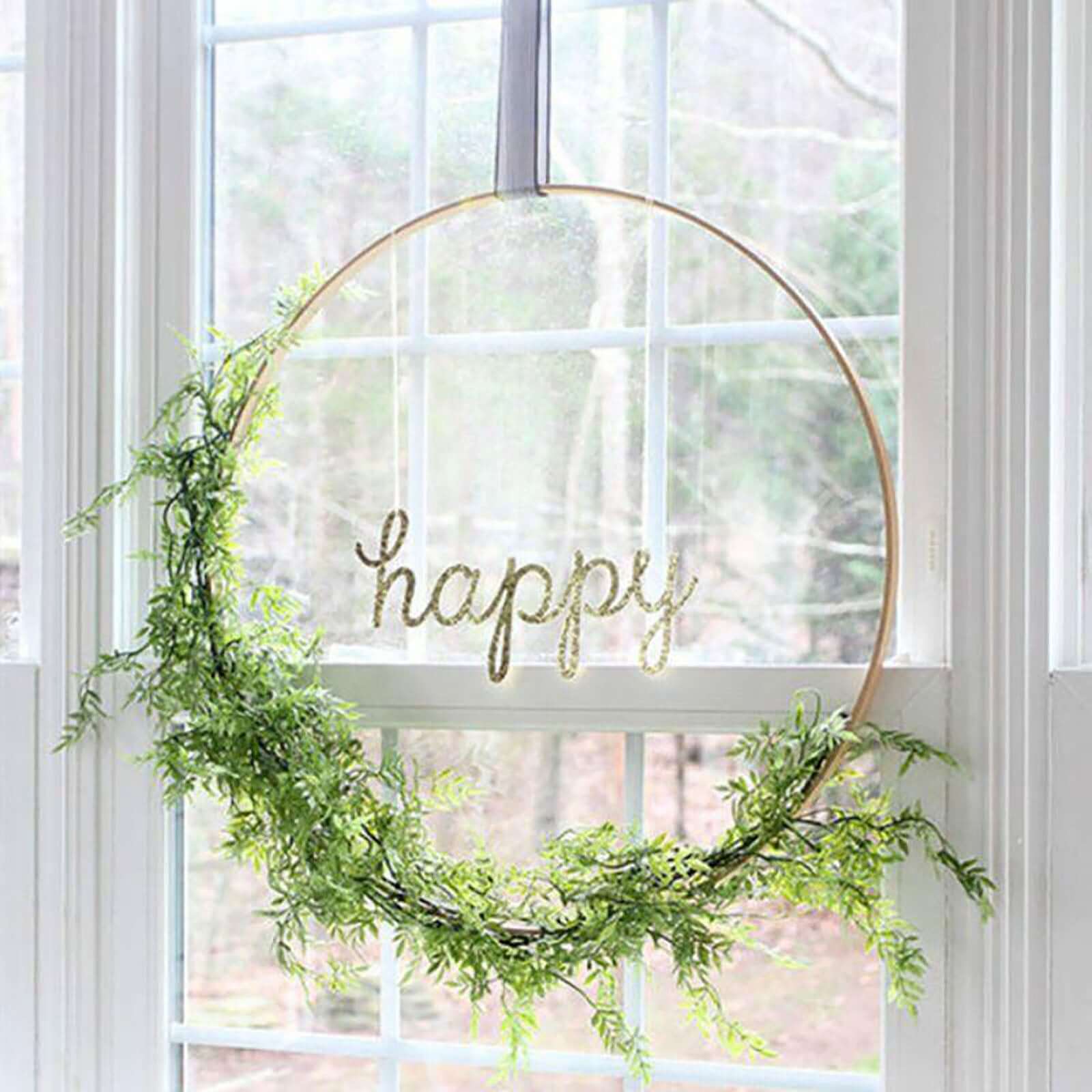 32" Gold Heavy Duty Metal Hoop Wreath, Floral Hoop