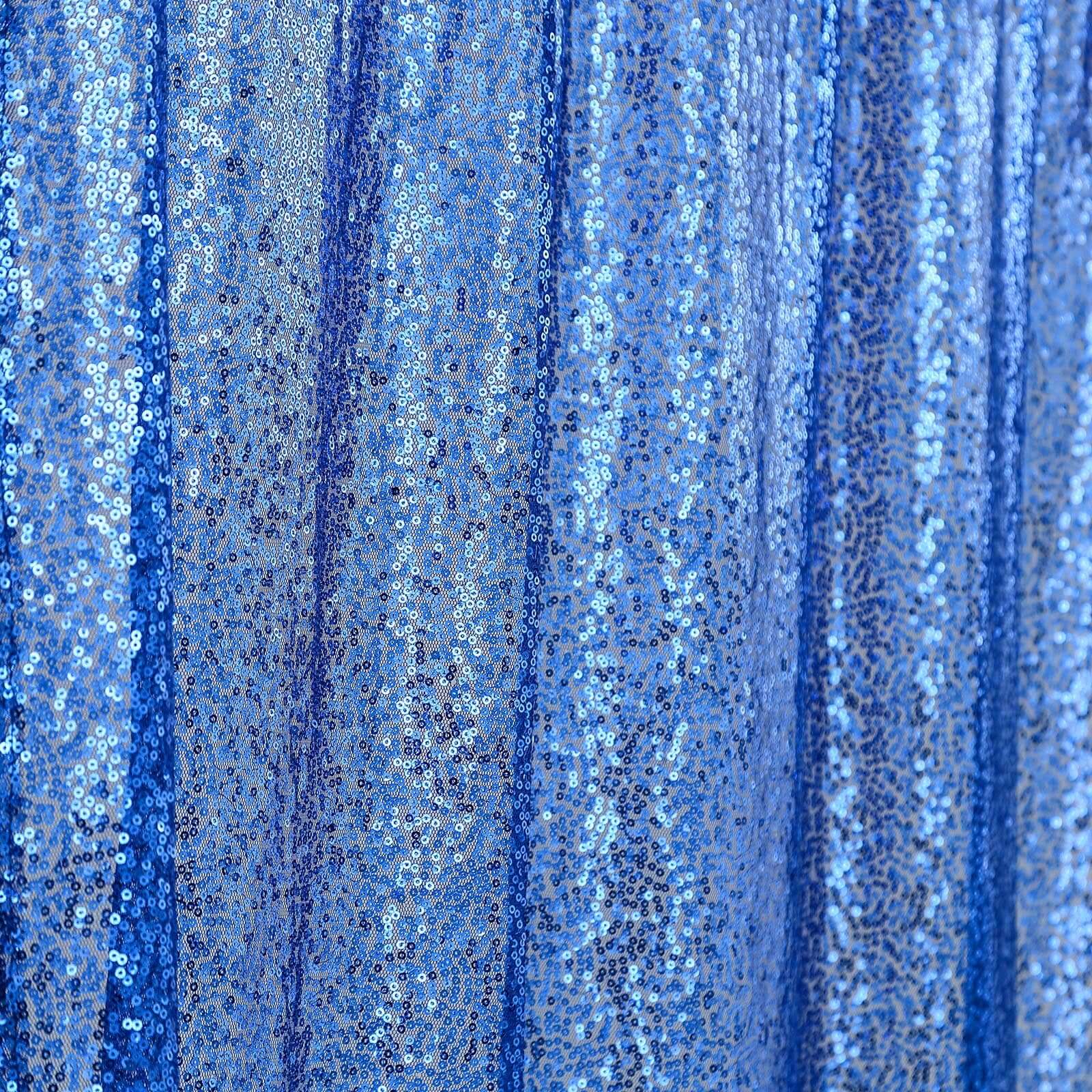 8ftx8ft Royal Blue Sequin Event Curtain Drapes, Backdrop Event Panel