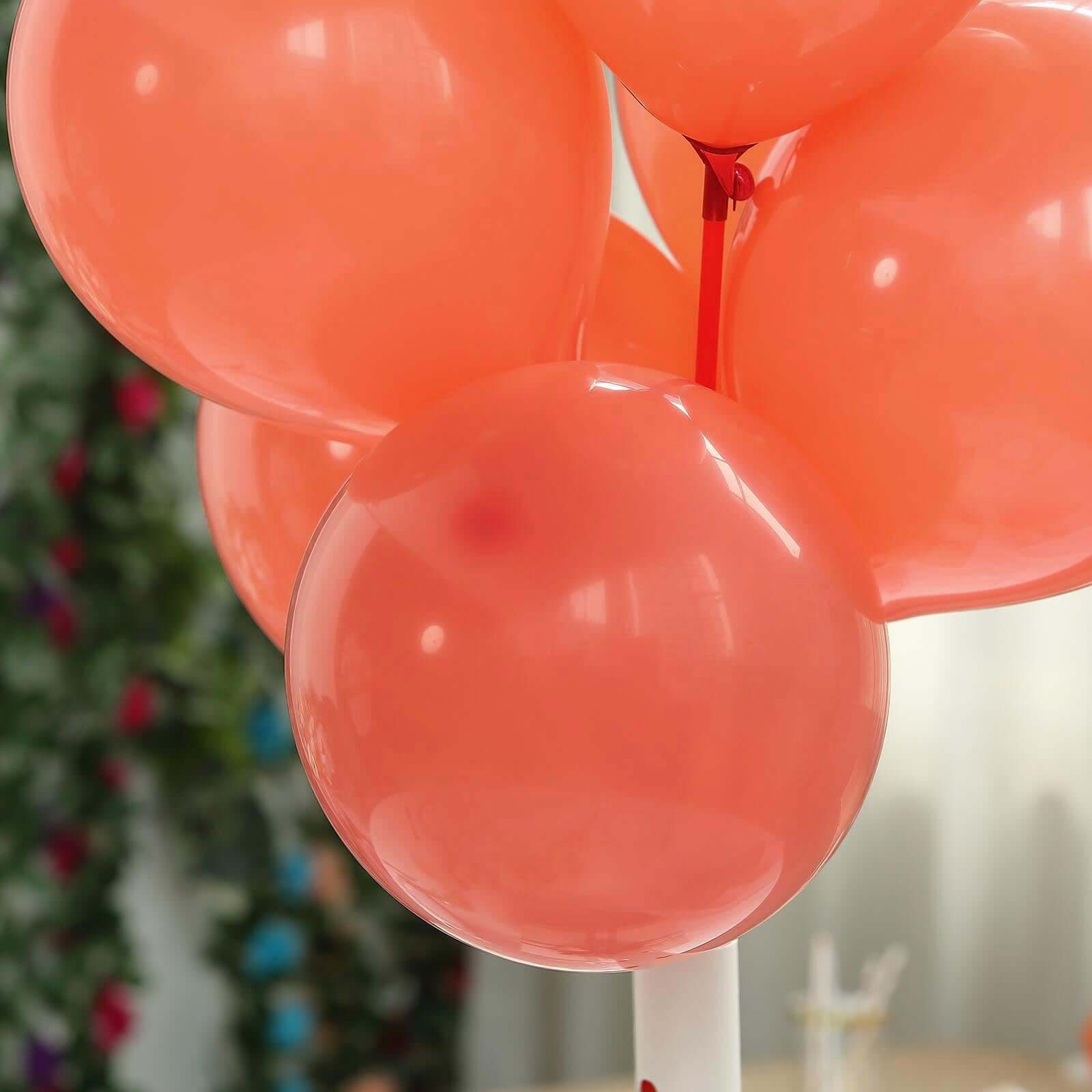 25 Pack 10" Matte Pastel Coral Helium or Air Latex Party Balloons