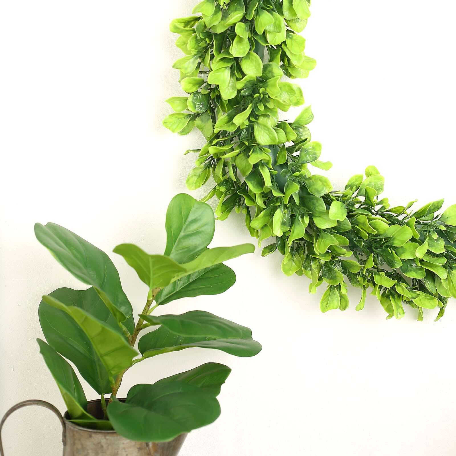 2 Pack 21" Green Artificial Lifelike Jasmine Leaf Spring Wreaths