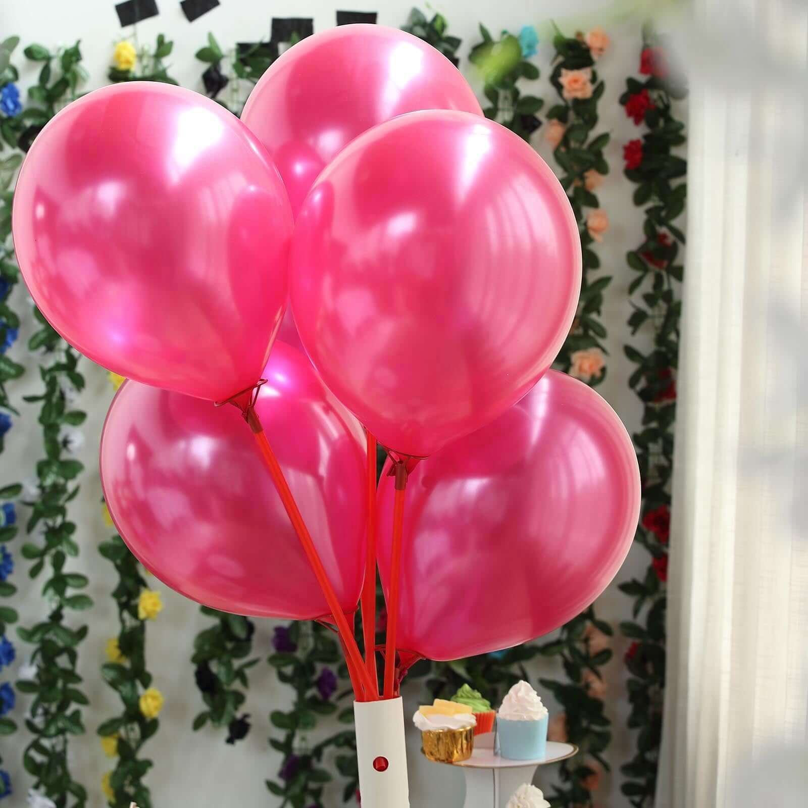 25 Pack 12" Shiny Pearl Wine Latex Helium, Air or Water Balloons