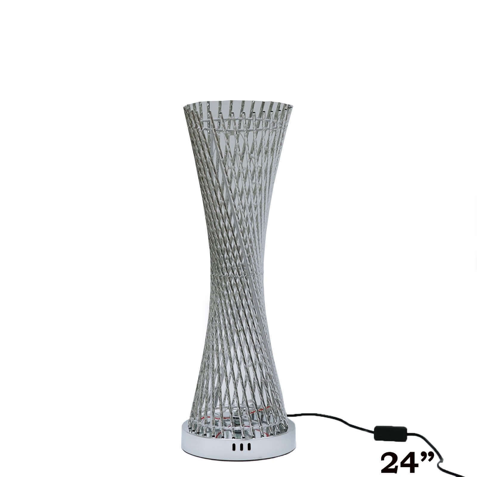 2ft Color Changing LED Spiral Metal Tower Columns LED Lamp, Night Light Wedding Centerpiece