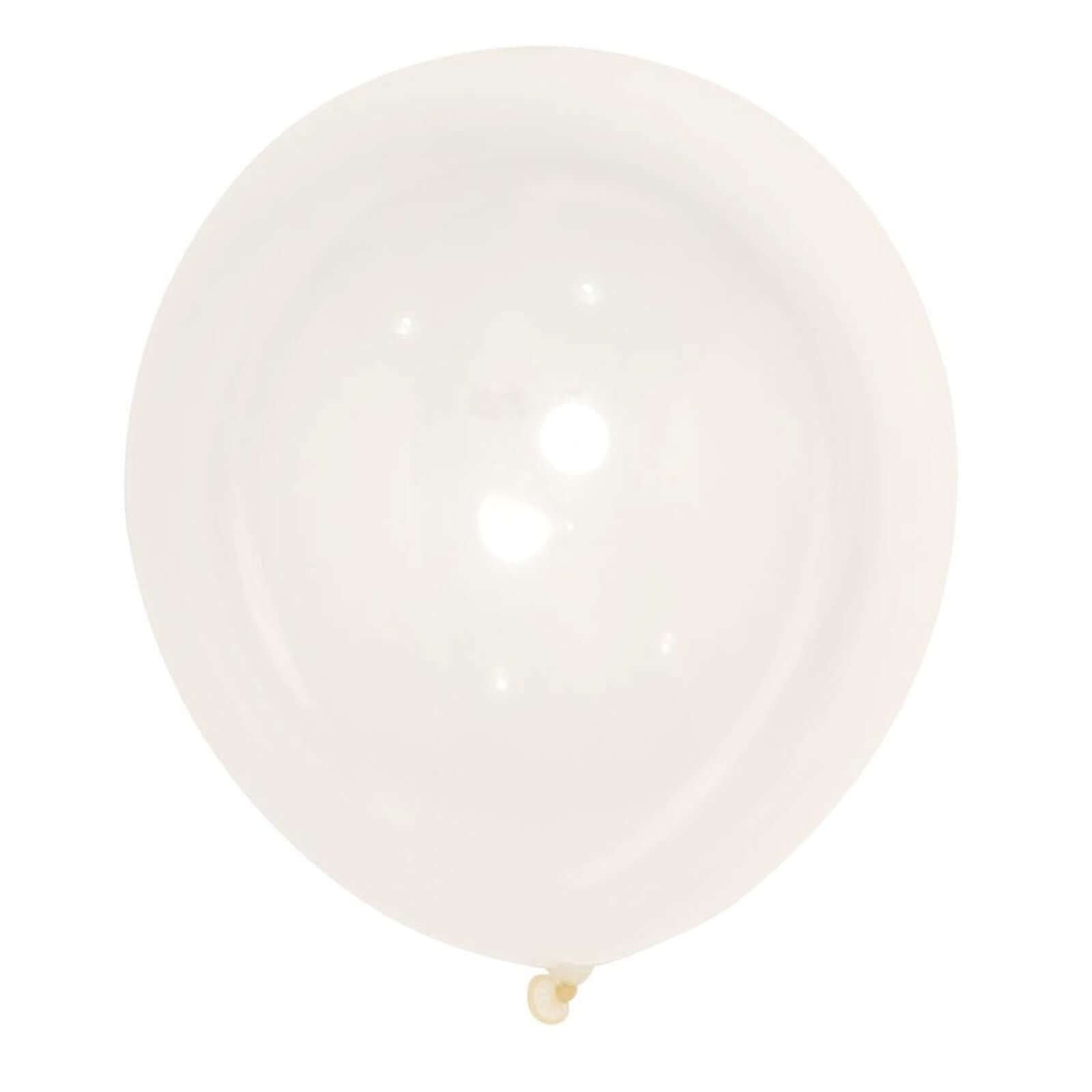 25 Pack 12" Shiny Pearl Clear Latex Helium, Air or Water Balloons