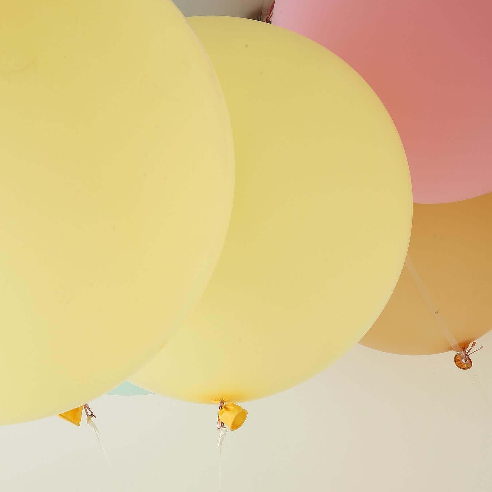2 Pack 32" Large Balloons Helium or Air Latex Balloons Pastel Yellow