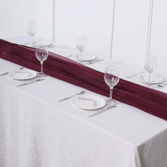Premium Chiffon 6ft Table Runner Burgundy - Flowy & Lightweight Table Decor