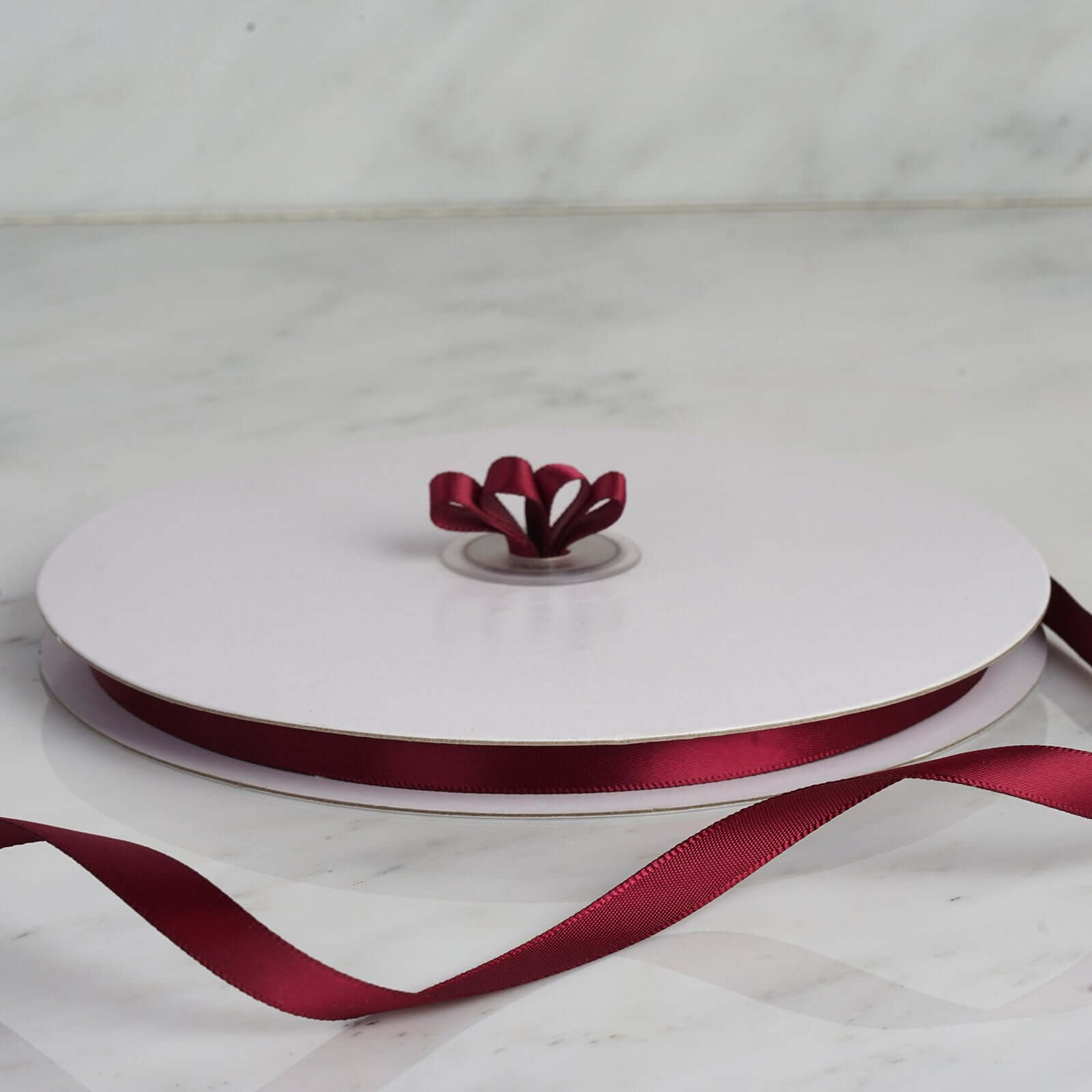 100 Yards 3 8" Burgundy Single Face Decorative Satin Ribbon