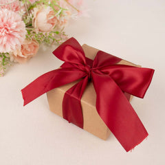50 Yards 1.5" Burgundy Single Face Decorative Satin Ribbon