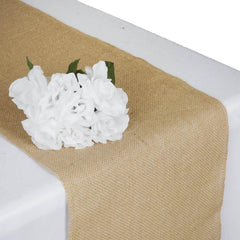 Burlap Jute 14"x108" Table Runner Natural - Rustic Boho Chic Tabletop Decor