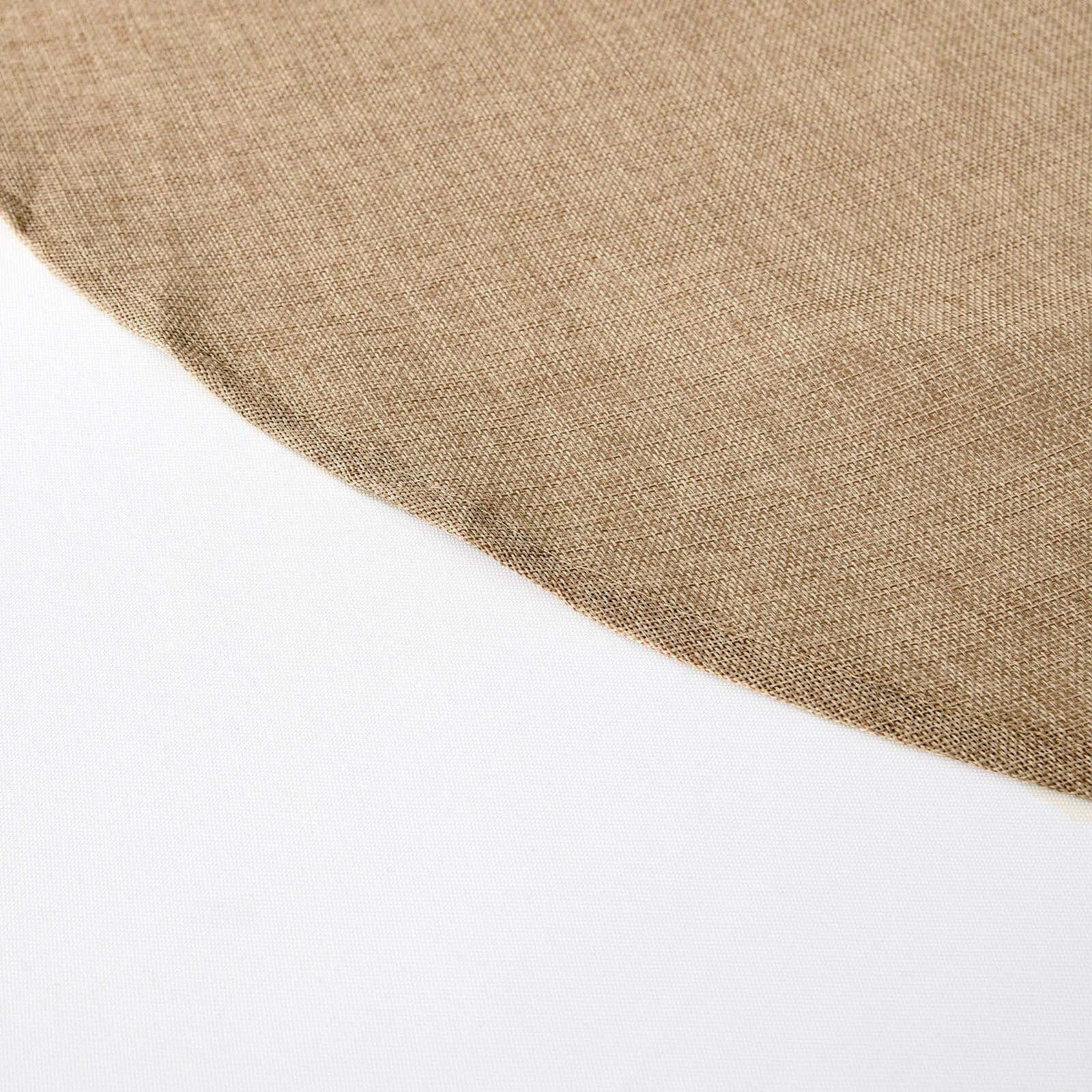 Burlap 72"x72" Faux Jute Table Overlay Square Tablecloth Natural - Boho Chic Design for Vintage Celebrations