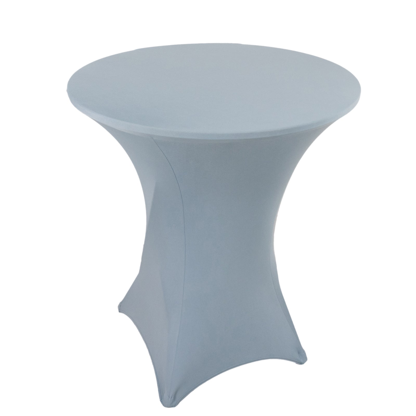 Spandex 33"-36" Round Cocktail Table Cover Dusty Blue - Easy to Maintain Stretch Fitted Highboy Tablecloth