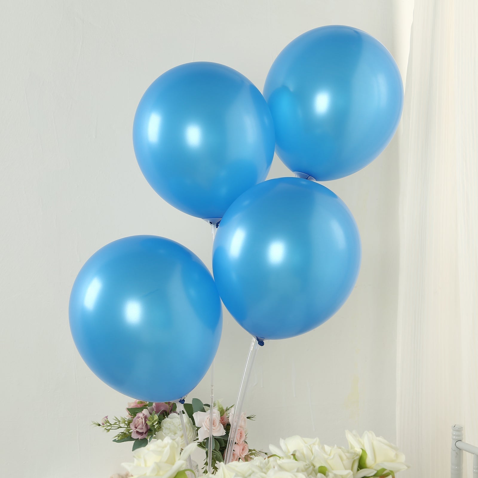 50 Pack Royal Blue Biodegradable Balloons, 12" Thickened Extra Strong Eco-friendly Latex Helium Party Balloons