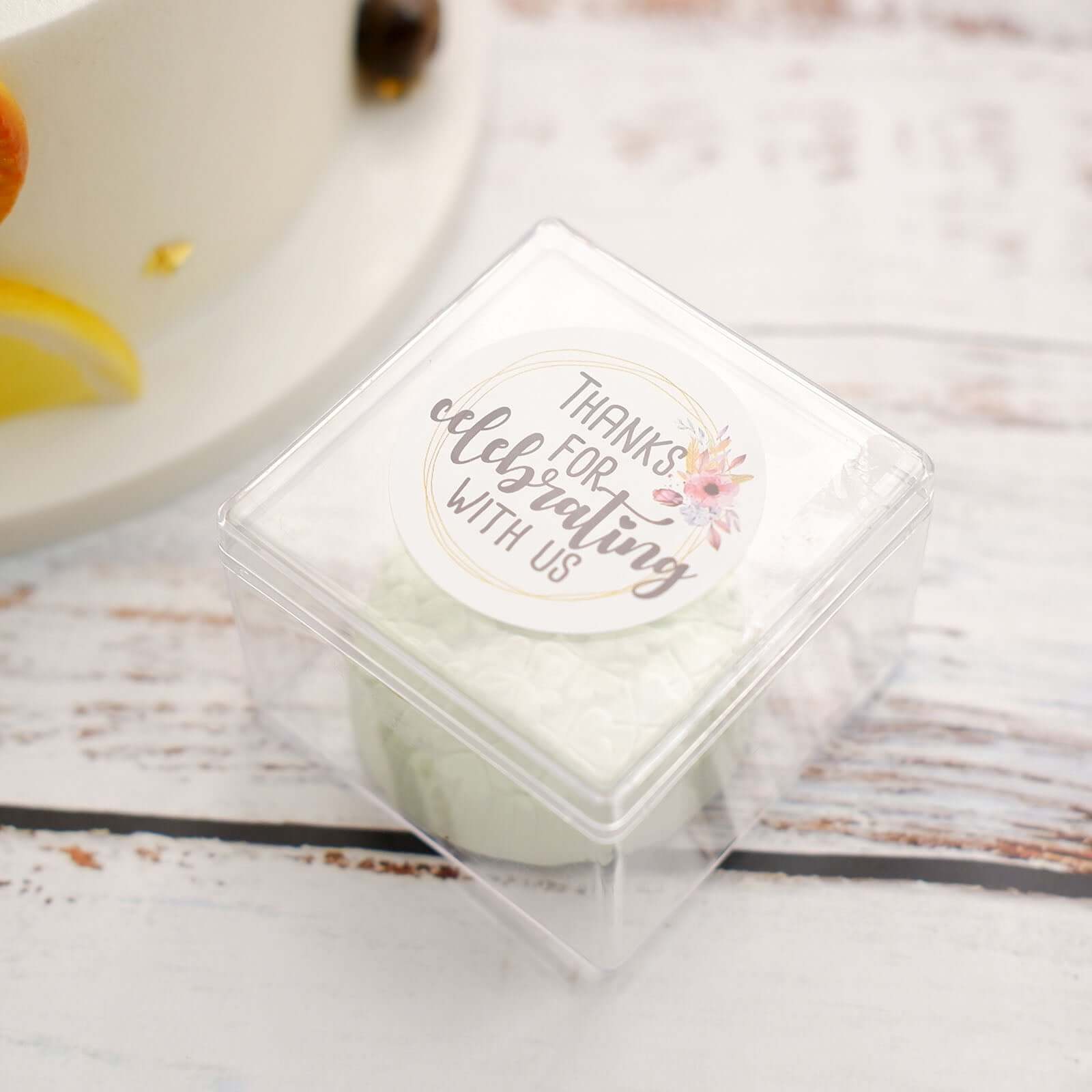 500Pcs 2" Thanks for celebrating with Us Stickers Roll, Labels for Envelops Seal and Wedding Favors - Round