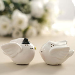 2.5" Bride And Groom Love Birds Salt And Pepper Shaker Party Favors, Wedding Favors In Pre-Packed Gift Box