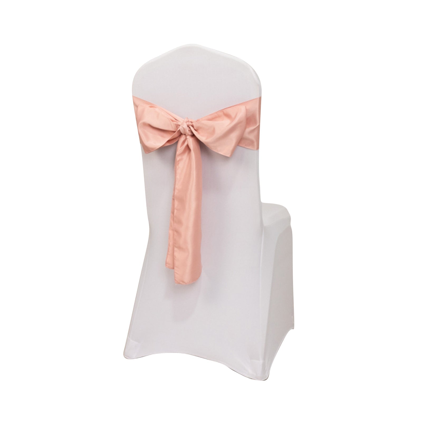5 Pack Lamour Satin 6"x106" Chair Sashes Dusty Rose - Stylish Reusable Decorative Bows