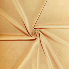 Spandex 24"-32" Round Cocktail Table Cover Champagne - Easy to Maintain Stretch Fitted Highboy Tablecloth
