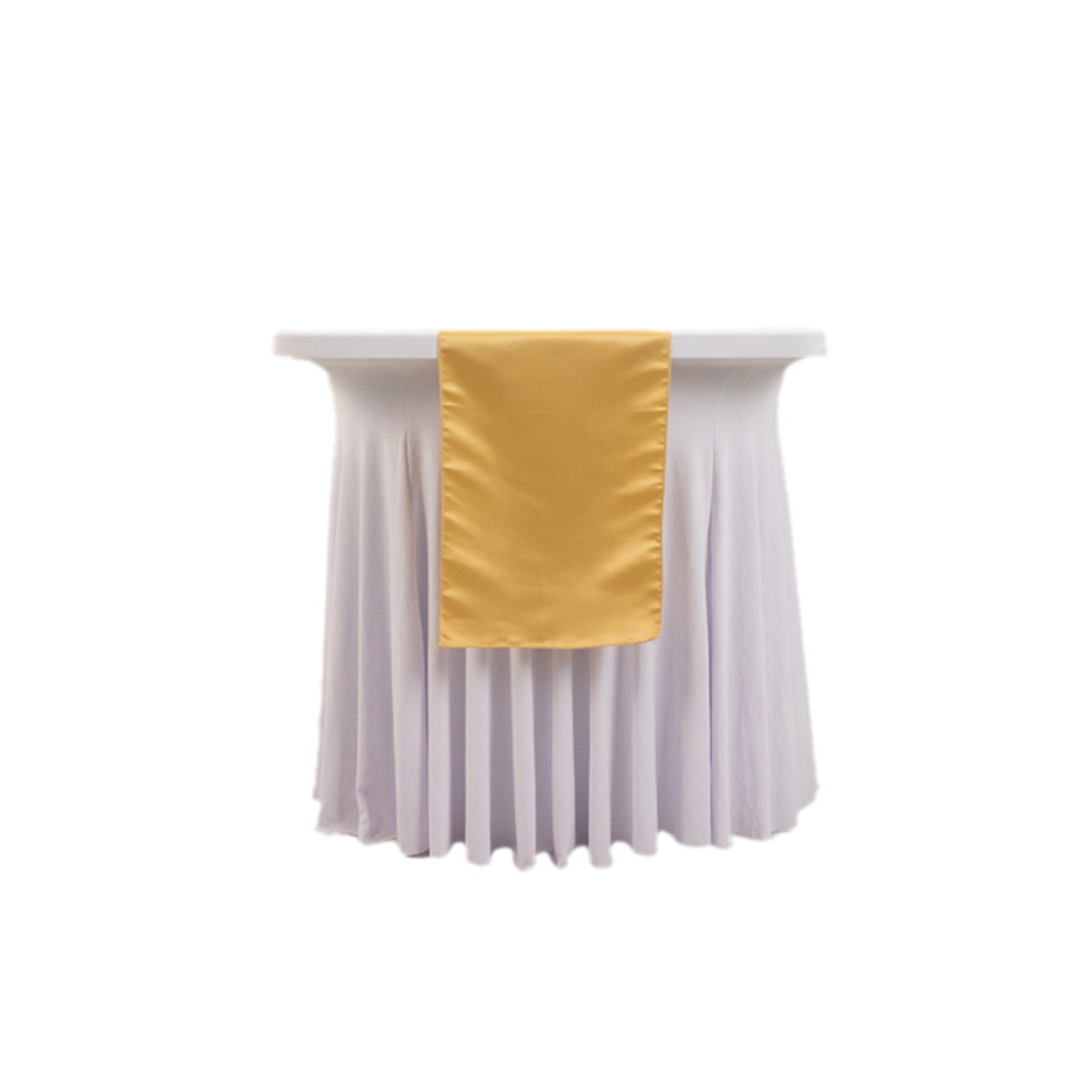 Lamour Satin 12"x108" Table Runner Champagne - Smooth & Lustrous Finish