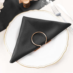 5 Pack Polyester 20"x20" Napkins Charcoal Gray - Wrinkle Resistant & Easy Care Cloth Napkins