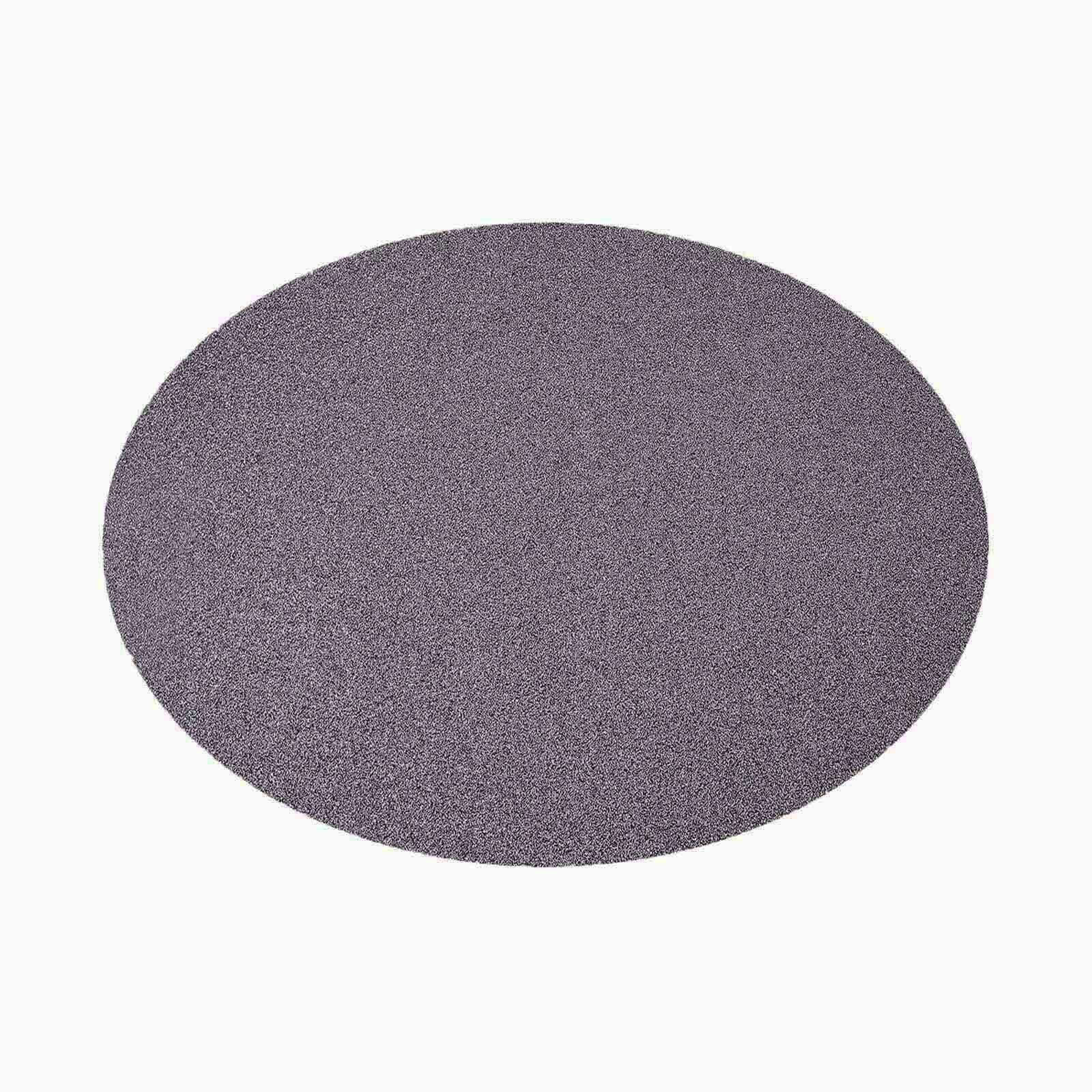 6-Pack Placemats Glitter Design Charcoal Gray Sparkle Oval - Non-Slip Decorative Table Mats for Dining 12"x18"