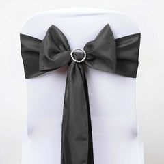 5 Pack Polyester Chair Sashes Charcoal Gray 6"x108"